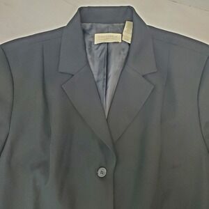 First Issue Liz Claiborne Black 3 Button Blazer Jacket Womens 20W Officecore 90s